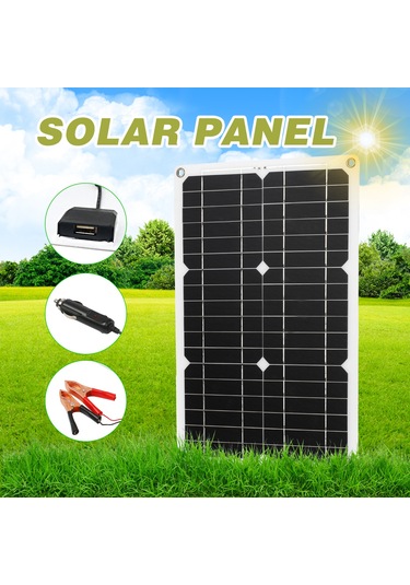 Wezone 18w Monokristal Güneş Paneli - 5v/12v Çıkış, Ip65 Su Geçirmez, Kontrolcü İle Off-grid Şarj Tek/dual Usb Seçenekli