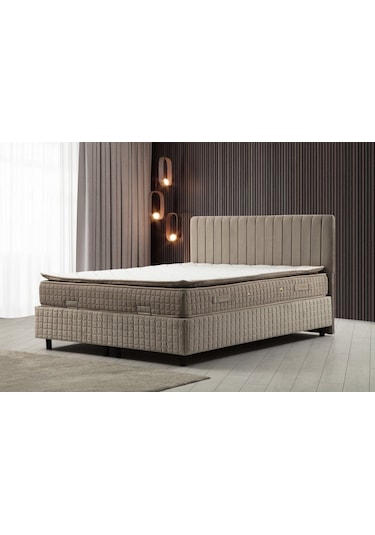 120x200 Safir Baza Başlık Pedli Yatak Seti