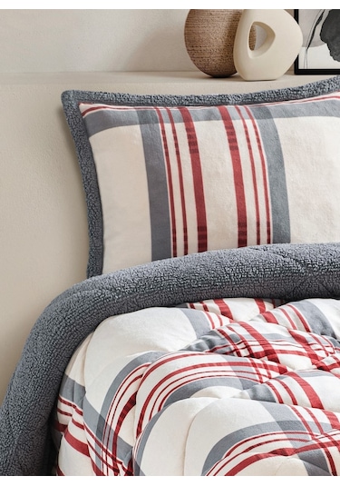 Merinos Comforter 3 Parça Yorgan Seti 220x240 Wera Kırmızı Kırmızı Kırmızı