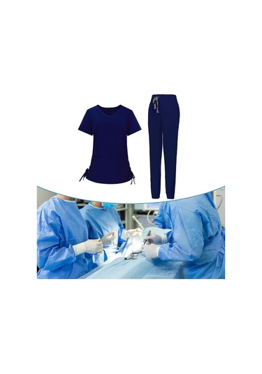 Suntek Magideal Kadın Kese Setleri Hemşire İş Elbisesi Lacivert