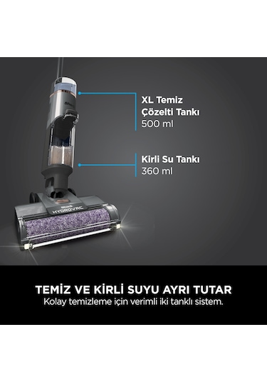 Shark Hydrovac Pro WD210EU Islak&Kuru Şarjlı Silme ve Süpürme Makinesi XL