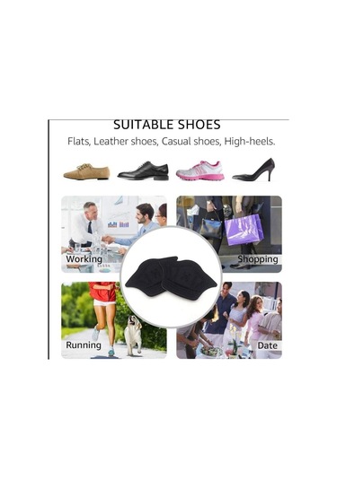 10mm Siyah Topuk Vurma Önleyici Ped Spor Ayakkabı Aşınma Önleyici