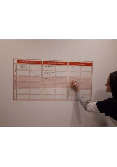 Kanban Planlayıcı Tahta Statik Kağıt Tahta