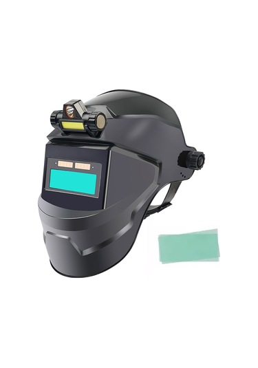 Vkemall Güneş Enerjili Otomatik Değişen 9-13 Seviye Işık Filtresi Gerçek Renk Weldmaske + Fener + 20 Koruyucu Cam
