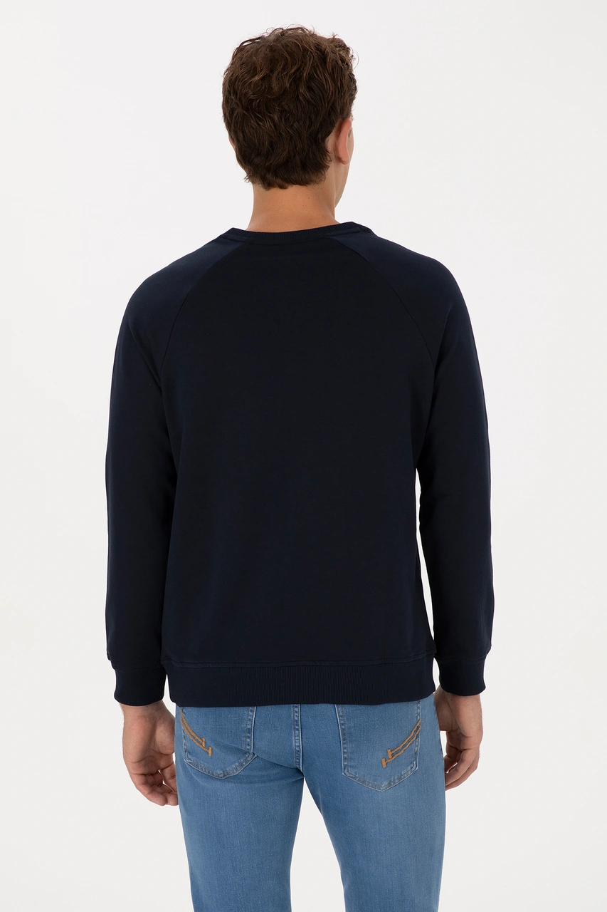 U.S. Polo Assn. Erkek Regular Fit Bisiklet Yaka Lacivert Basic Sweatshirt 50308103-VR033 U.S. Polo Assn. Erkek Regular Fit Bisiklet Yaka Lacivert Basic Sweatshirt 50308103-VR033