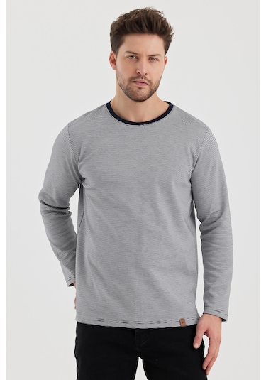 Alexander Gardi Alexandergardı Desenlı Yırtmaçlı Regular Fit Sweatshırt E22-751 00 001