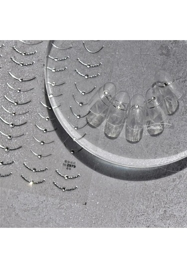 Flybuy 1 Adet 5d Rhinestones Retro Dalga Tırnak Etiketler Altın Gümüş To3353