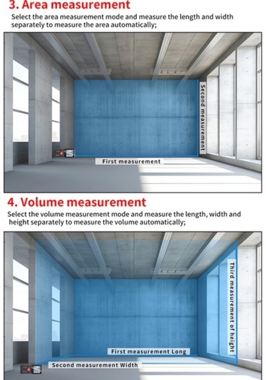 Pazly Akıllı Lazer Ölçüm Cihazı: Hacim, Alan, Pisagor Modlu, Ip54 Suya Dayanıklı Dijital Ölçüm Aleti