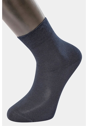 Türen 9102 Erkek Bamboo Düz Yarım Soket Çorap 6'lı Paket-lacivert Lacivert