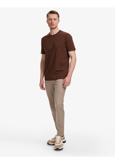 Pierre Cardin Erkek Koyu Kahverengi Tişört Basic 50325299-vr084