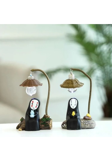 Kangvka Gölge Figürlü Dekoratif Mini Bahçe Işığı - 4.5v Pil İle Çalışır, Resin Malzeme, Ev Ve Bahçe Dekoru İçin Retro Tasarım Çok Renkli