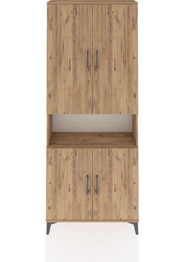 Arges Dolap 5 Raflı 4 Kapaklı 88x30x221 Çam-çam Çam