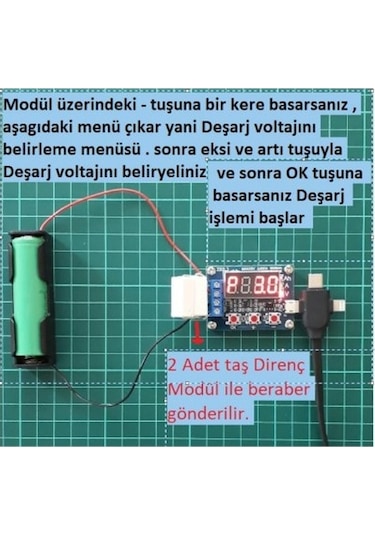 Zb2l3 18650 Lityum Pil Kapasite Ölçer +tp4056 + Pil Yuvası Seti