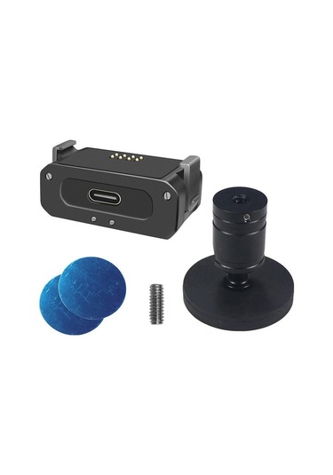 Djı Osmo Action 2 Kamera İçin 1/4 İnç Ve Arri Delikli Manyetik Şarj Tabanı, Özellik: Set D Siyah