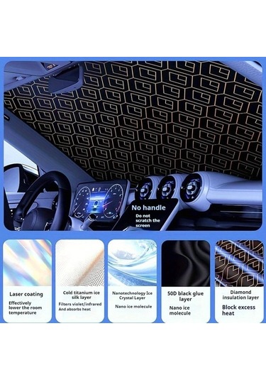 Dashanshop Ford F150/f250 İçin 5 Katmanlı Elmas Desenli Güneşlik, Altın/siyah Tasarım