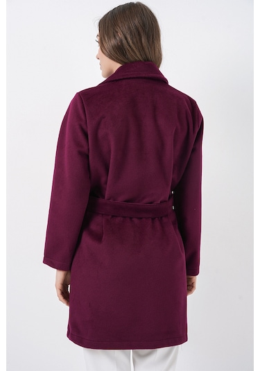 Bigdart Kadın Kuşaklı Kaban 9171 - Bordo
