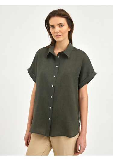 Karaca Kadın Comfort Fıt Gömlek-haki 12.25s.04.029 Haki
