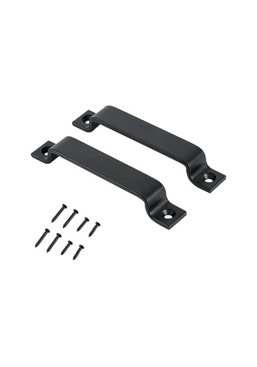 Sürgülü Kapı Kolu Masif Siyah Çelik Kapı Kolu Siyah Sürgülü Kapı Çekme Kolu