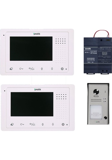 Pratikkart Villa Tipi Görüntülü Diafon Sistemi 2 Daire 2k400-2k91b-2kpc6