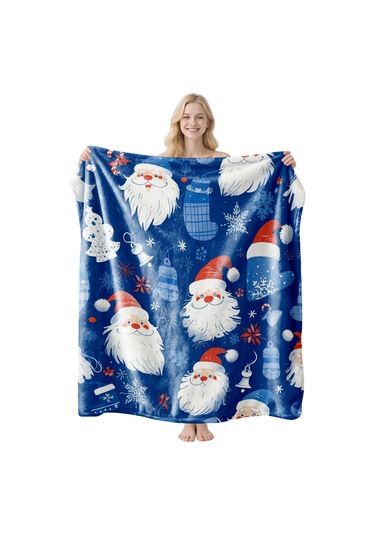 Noel Fral Küçük Battaniye Festival Atmosferi Pratik Kullanım-mt-flr-219 150 100 Yeşil