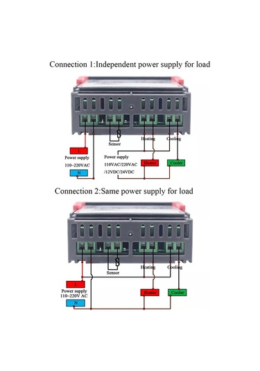 Jeehugo Stc-3028 Dijital Sıcaklık Ve Nem Kontrolörü - Termostat, Nem Ölçer, Sensör Prob, Röle Çıkışı, 110-220v