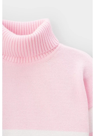 Crockıd Yüksek Yakalı Örgü Kazak 239854274 Pembe
