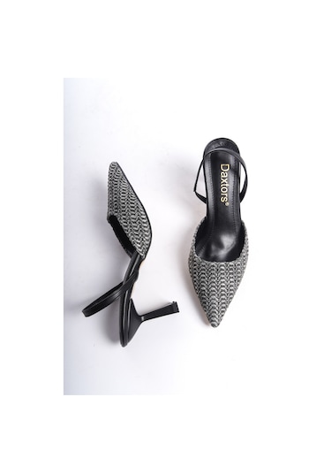 Garantili D449 Günlük Kadın Klasik Topuklu Ayakkabı Siyah