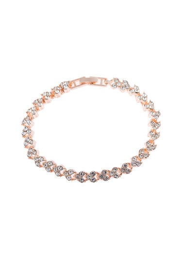 Samdoo Gümüş Aynalı Kristal Bilezik - Her Giyime Parlaklık Kat - Günlük Kullanıma Uygun - Zirkon Taşlı - Elegant Ve Sade Tasarım Gold