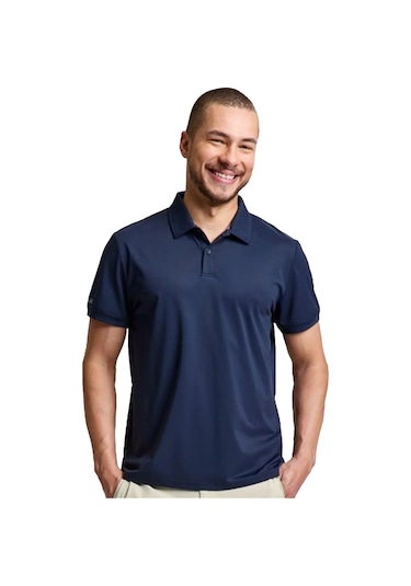 Slam Slam Tech Pique Polo Ls Erkek Mavi Tişört W13 Lacivert