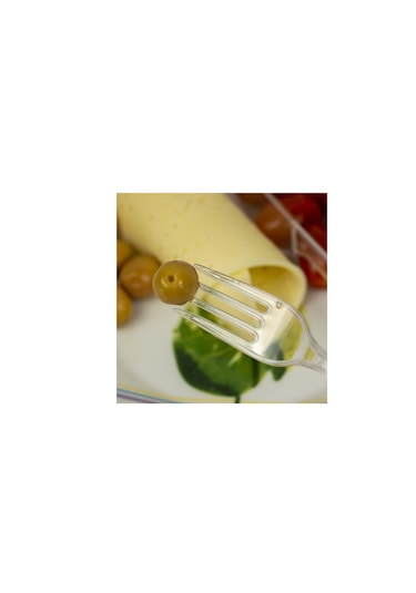 Plastik Çatal 12 Adet 18cm Tekrar Kullanılabilir Parti,düğün Yeme Beyaz