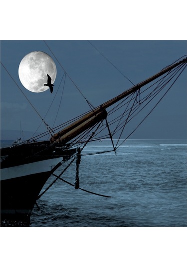 Deniz Ve Yelkenliler Doğal Taş Bardak Altlığı 4'lü Set - Natural Stone Coasters-174144 Çok Renkli