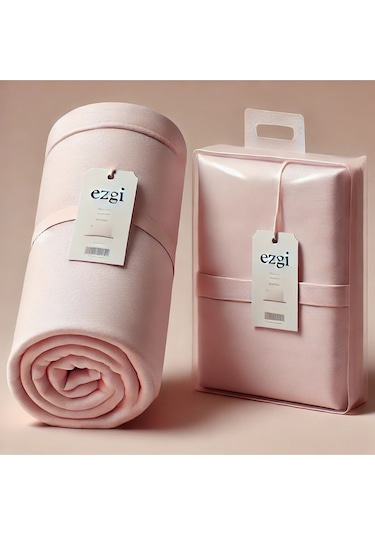 Tek Kişilik 120 X 200 Yataklar İçin Ranforce Lastikli Çarşaf Ve Yastık Kılıfı Pudra