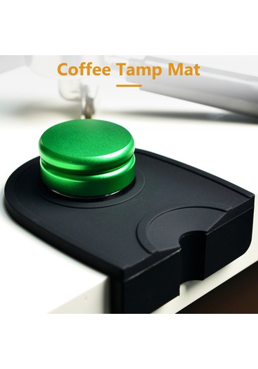 Leezsing Profesyonel Barista İçin Kaymaz Silikon Kahve Presleme Pedi, S Boy, Masa Koruyucu Ve Köşe Pedi Siyah