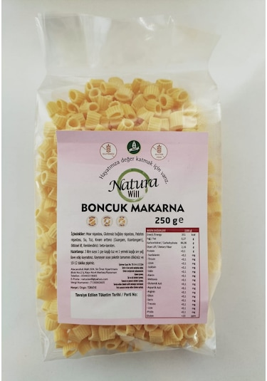 Natura Will Glutensiz Boncuk Makarna 250 G