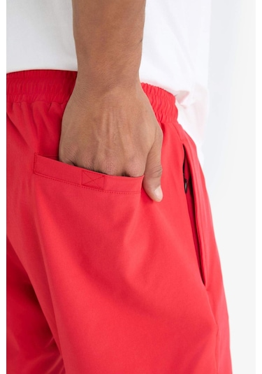 Defacto Defactofit Sporcu Baskılı Esnek Dokulu Kısa Boy Deniz Şortu B5952ax25hsrd286 Kırmızı