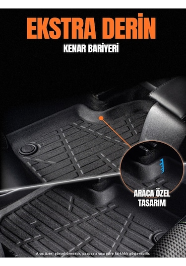 Vw Passat B6 3d Havuzlu Paspas 2005 2006 2007 2008 2009 2010 Model Kokusuz