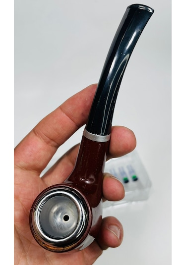 Big Pipe Ahşap Görünümlü Sert Akrilik Pipo 10 CM