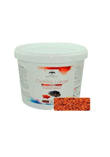 White Balance Cichlid Large Balık Yemi 3 Kg Kova