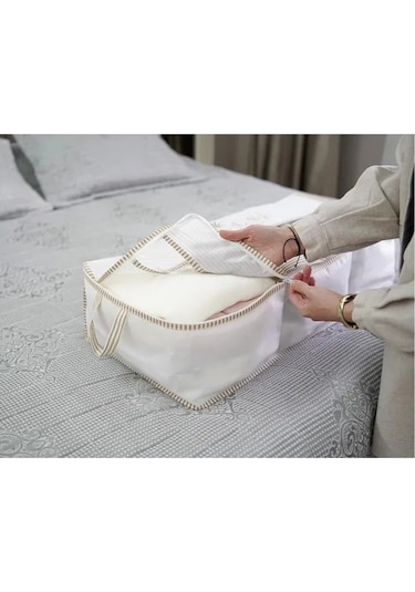 Pencereli Baza Hurç Baza Altı Düzenleyici Hurç 70 32 30 Cm Gri-beyaz