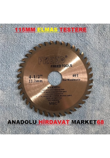 Freed Elmas Testere Sunta Ahşap Kesici 115 Mm Avuç Taşlamalar İçi
