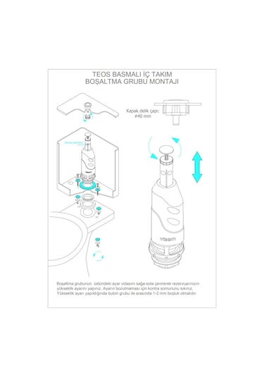 Visam Teos Rezervuar Iç Takım 614-001 Basmalı Sistem Rezervuar Iç Takım 614-001. Diğer