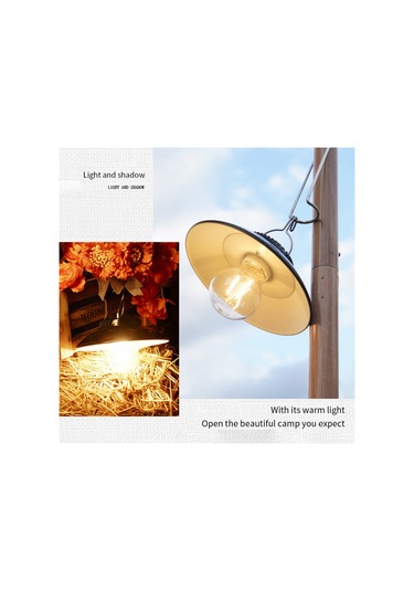 Teltree Beyaz Işıklı Led Kamp Lambası, 1200mah Dahili Batarya, Type-c Şarj, Ipx4 Su Geçirmez, Çengel Eşliğinde, 100-200lm Parlaklık, Ly11a Tipi A Çok Renkli