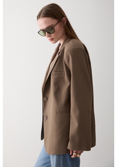 Haki Blazer Ceket - 7619 Haki