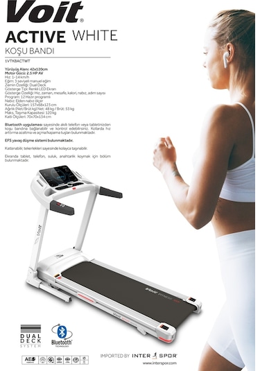 Voit Actıve Whıte Koşu Bandı