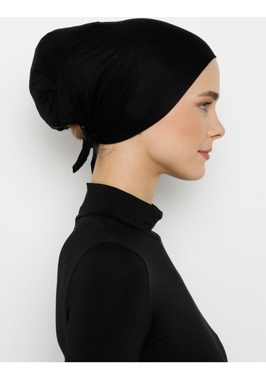 Dikişsiz Siyah Bone Siyah