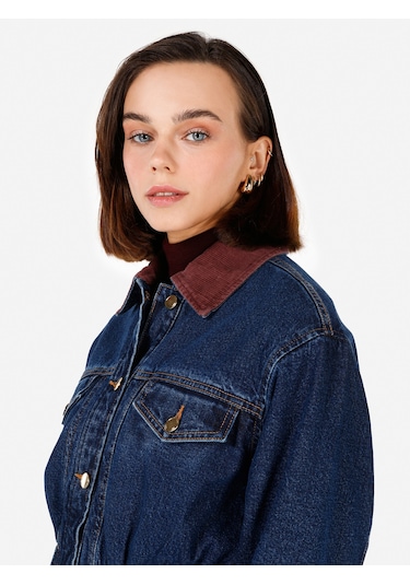 Colins Koyu Mavi Kadın Ceket Denim