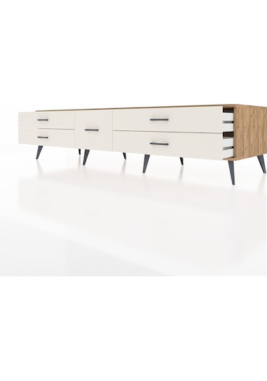 Kronos Tv Ünitesi 5 Çekmeceli 220x59x51 Çam-çam/aytaşı Atlas Çam/aytası - Atlas Çam