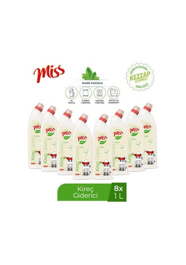 Miss Kireç Giderici Sirke Özlü 8 x 1 L