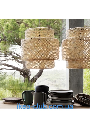 Sinnerlig Sarkıt Lamba Bambu Avize, 50 Cm Bambu