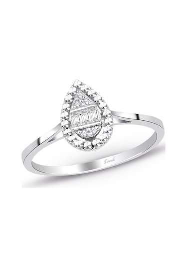 0.06 Ct. Modern Tasarım Baget Pırlanta Yüzük